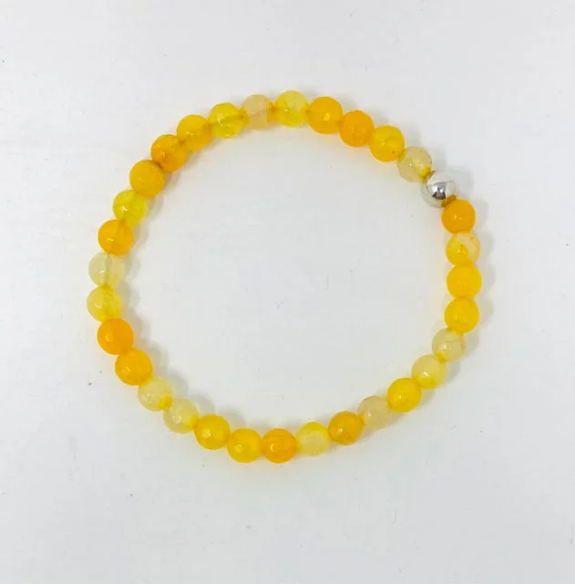 Monogram bangles-Yellow Agate Bracelet