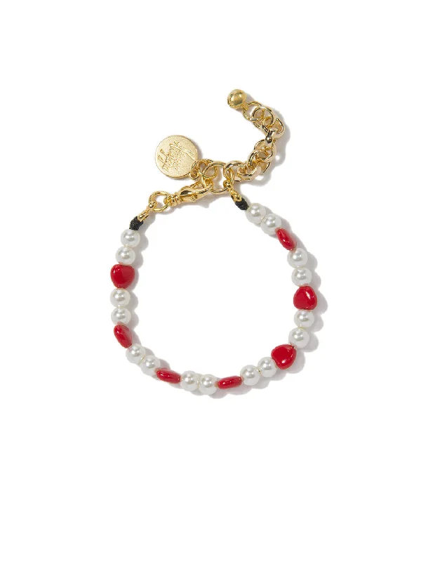 Sleek modern bracelets-HEART 2 HEART PEARL BRACELET