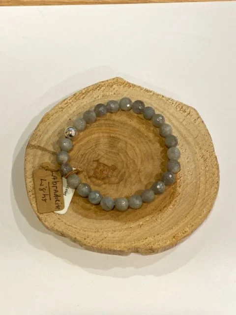 Agate stone bracelets-Faceted Labradorite Bracelet