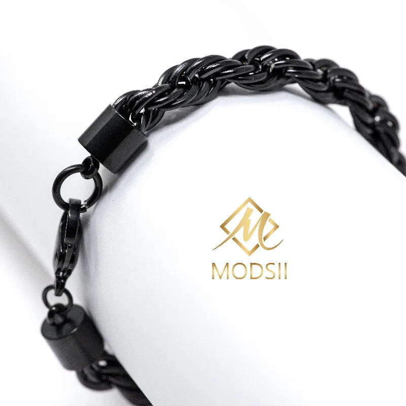 Plated silver bangles-ROPE BRACELET | MEN