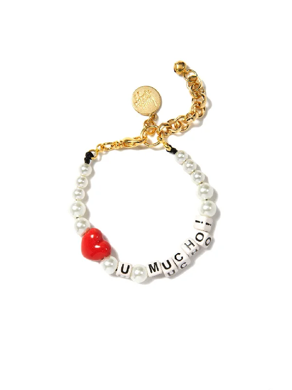 Glimmering druzy bangles-LOVE YOU MUCHO PEARL BRACELET