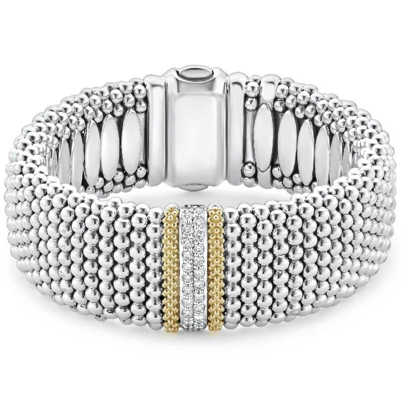 Ethnic weave bangles-Caviar Lux Caviar Diamond Bracelet | 23mm