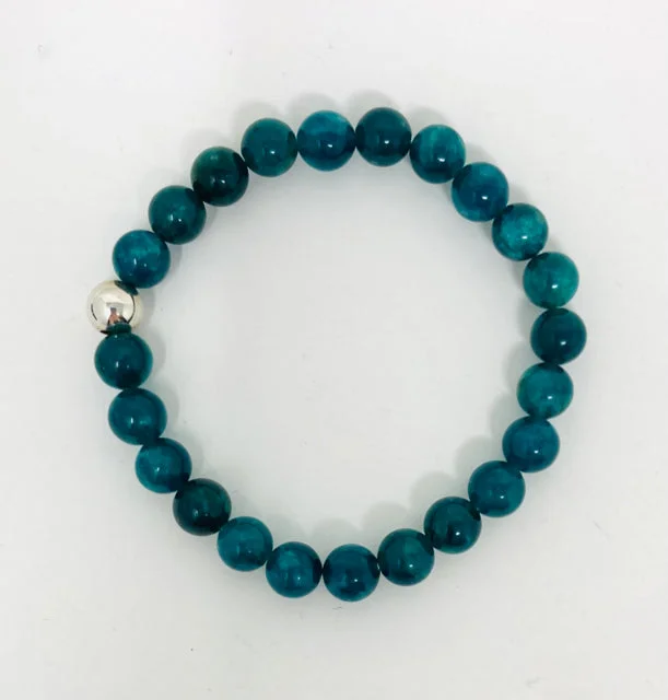 Tassel edge bracelets-Blue Green Apatite Bracelet