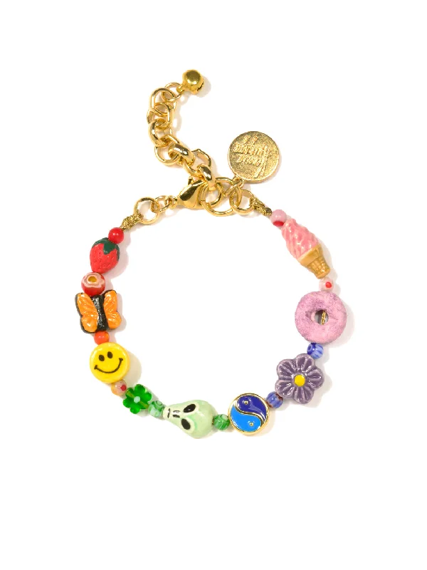 Natural wood bracelets-RAINBOW SURPRISE BRACELET