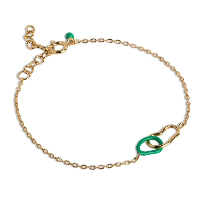 Spring clasp bracelets-Bracelet, Organic Double Circle