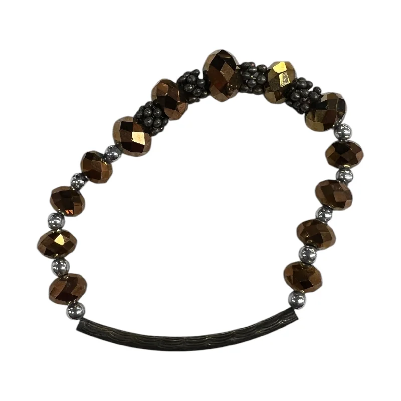 Thin stack bracelets-Bracelet Beaded By A New Day In Bronze