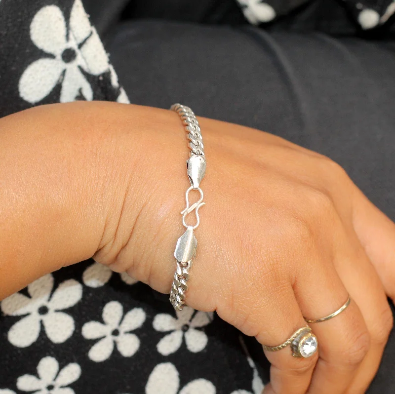 Wide stone bracelets-German Silver Bracelet